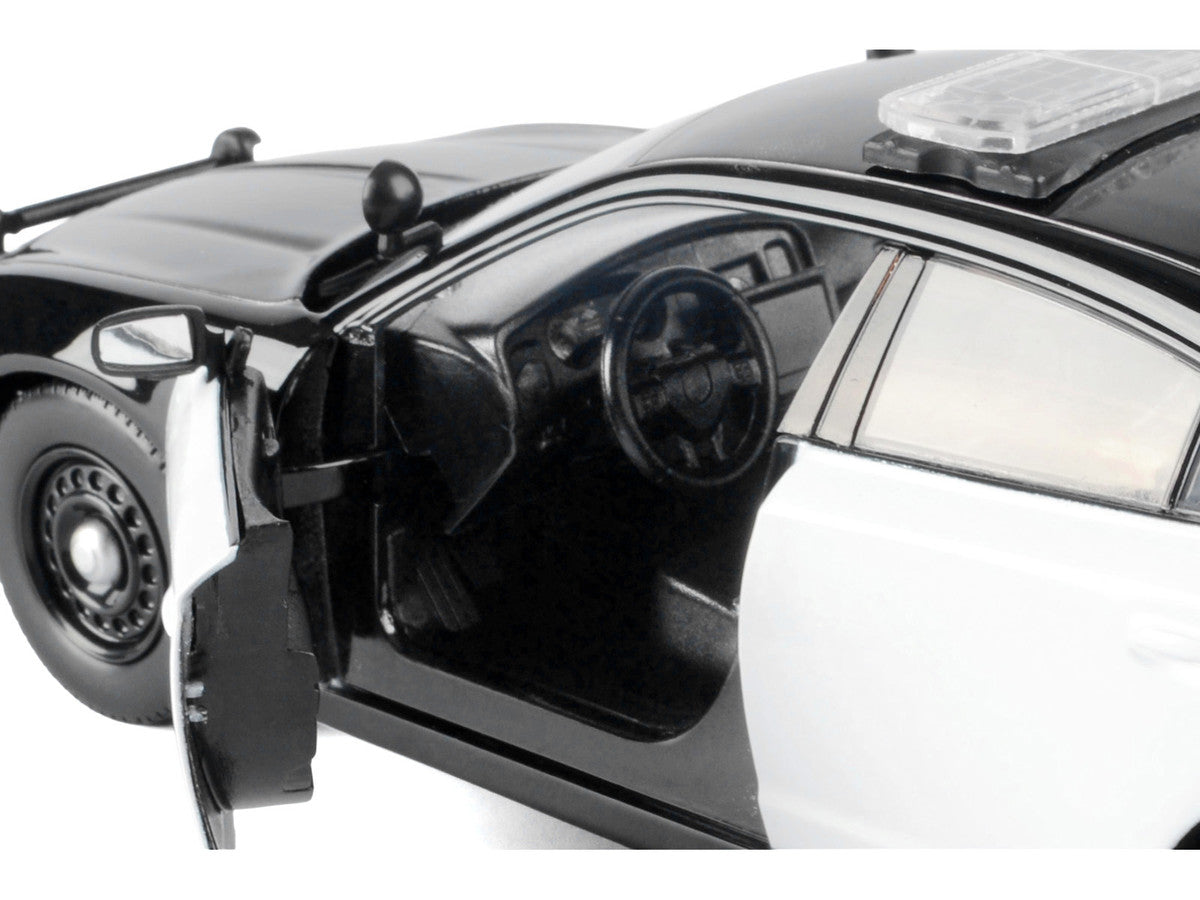 2023 Dodge Charger Pursuit Police Car Black and White "Law Enforcement and Public Service" Series 1/24 Diecast Model Car by Motormax LuxuryLifeWay Online Store