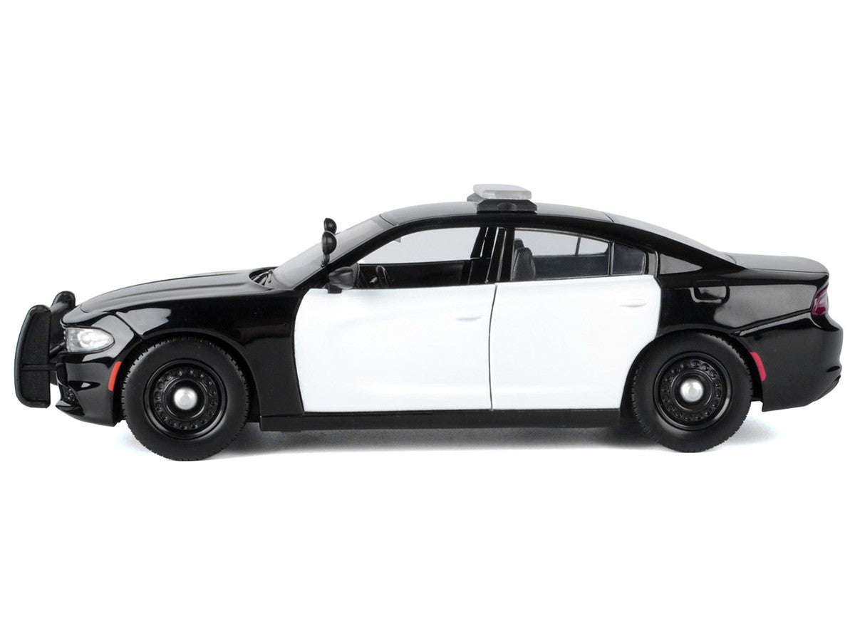 2023 Dodge Charger Pursuit Police Car Black and White "Law Enforcement and Public Service" Series 1/24 Diecast Model Car by Motormax LuxuryLifeWay Online Store