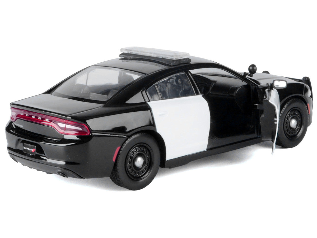 2023 Dodge Charger Pursuit Police Car Black and White "Law Enforcement and Public Service" Series 1/24 Diecast Model Car by Motormax LuxuryLifeWay Online Store