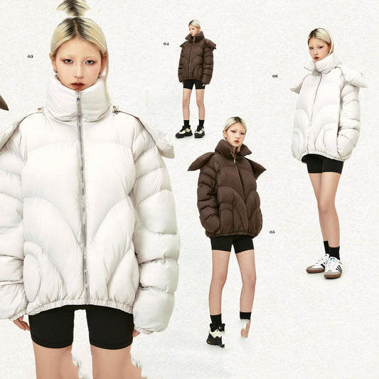 Profile Coat Detachable Hat Collar Thickened Cotton Padded Coat Best YouTube Store
