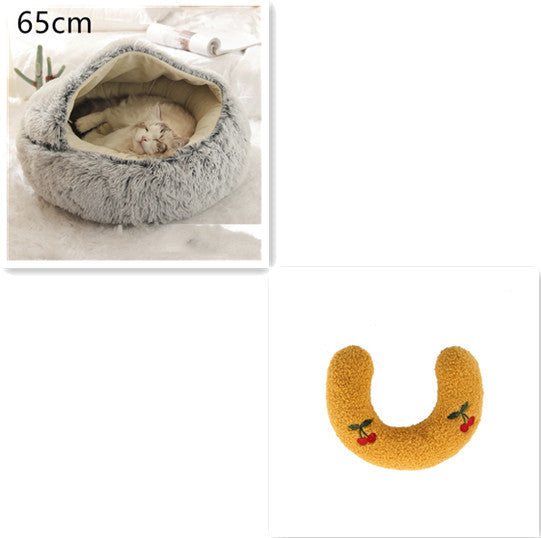 2-in-1 Plush Pet Bed Pets Fashion