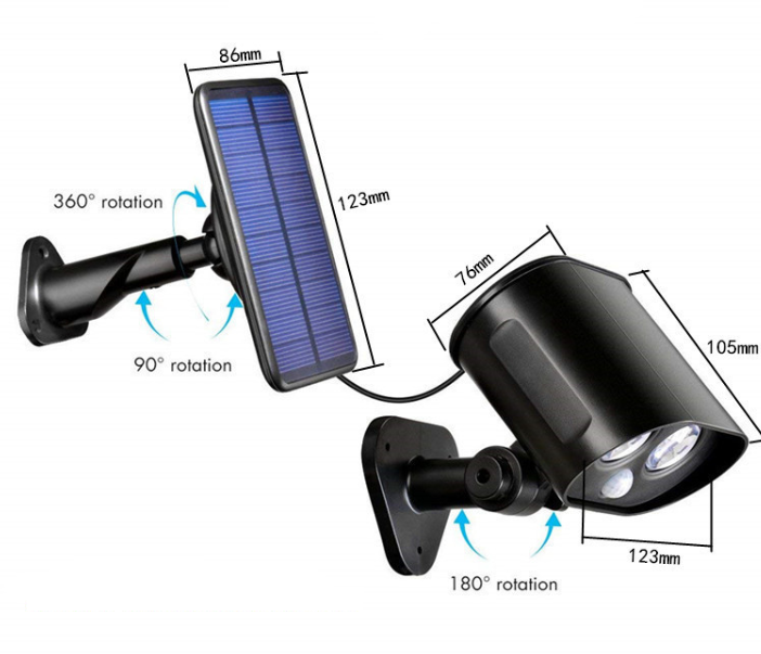 Solar LED Outdoor Motion Sensor Garden Wall Light Pi-Mart