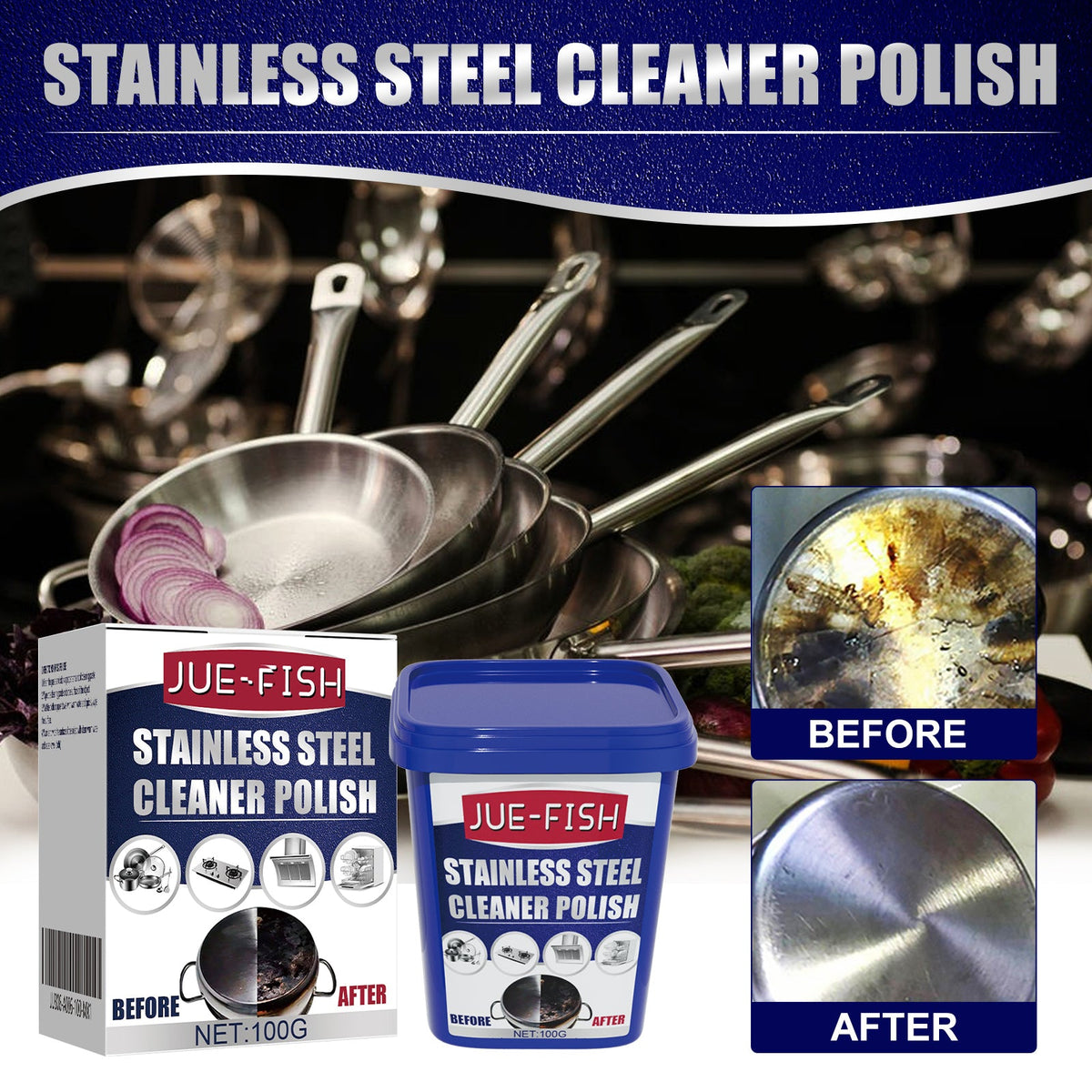 Stainless Steel Cleaning Paste Tri Light Beauty