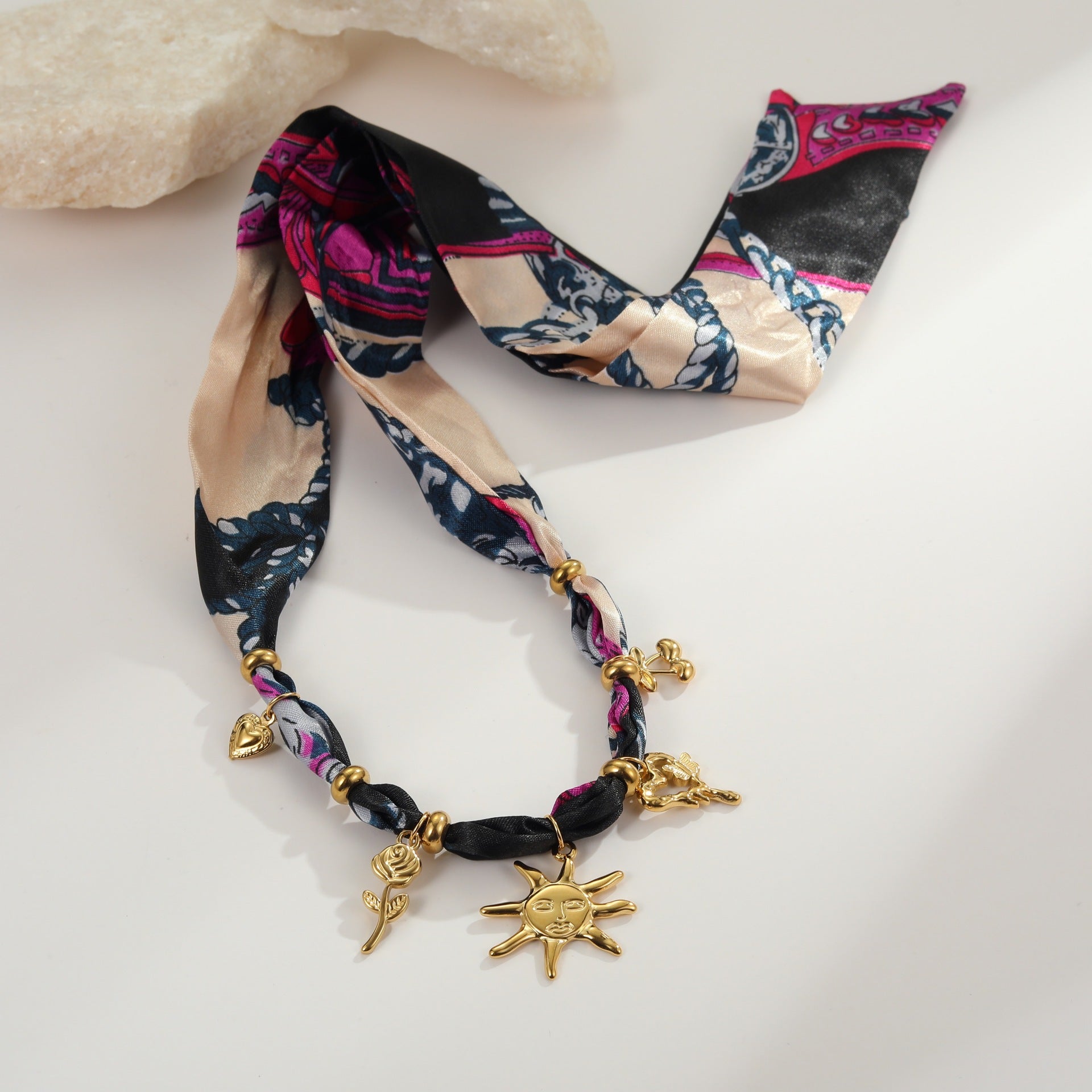 Autumn And Winter Scarf Series Sun Pendant Necklace High Sense LadyShow.Store