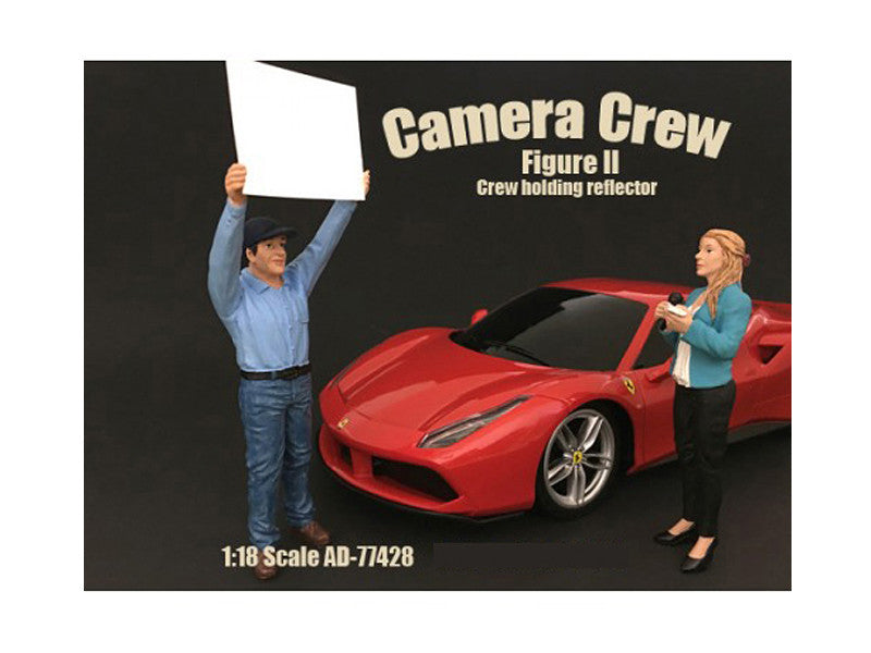 Camera Crew Figure II "Crew Holding Reflector" For 1:18 Scale Models by American Diorama LuxuryLifeWay Online Store