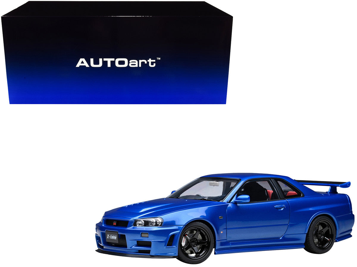 Nissan Skyline GT-R R34 Nismo Z-TUNE RHD (Right Hand Drive) Bayside Blue 1/18 Model Car by Autoart LuxuryLifeWay Online Store