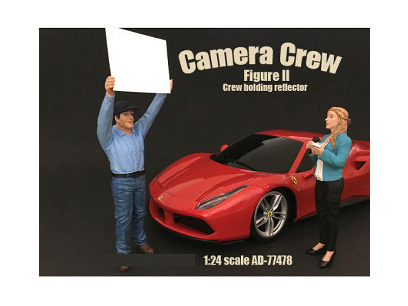 Camera Crew Figure II "Crew Holding Reflector" For 1:24 Scale Models by American Diorama LuxuryLifeWay Online Store