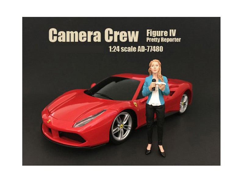 Camera Crew Figure IV "Pretty Reporter" For 1:24 Scale Models by American Diorama LuxuryLifeWay Online Store