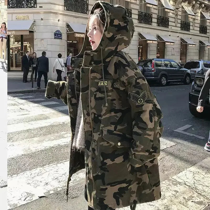 Winter Cold Resistant Camouflage Cotton Jacket for Camping Pi-Mart
