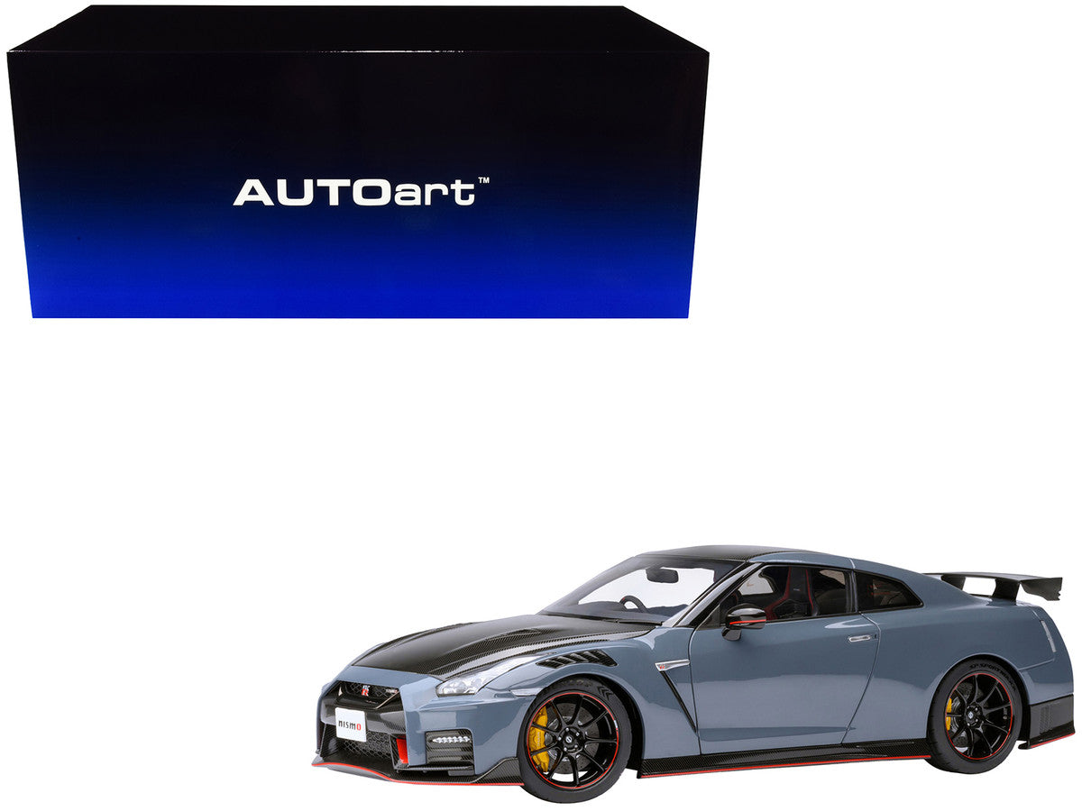 2022 Nissan GT-R (R35) Nismo Special Edition RHD (Right Hand Drive) Nismo Stealth Gray with Carbon Hood and Top 1/18 Model Car by Autoart LuxuryLifeWay Online Store