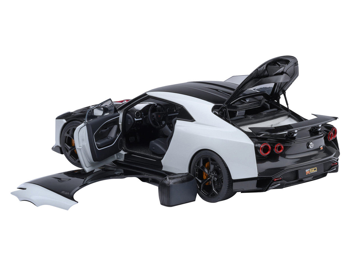 Nissan GT-R50 By ItalDesign Black and White Metallic 1/18 Model Car by Autoart LuxuryLifeWay Online Store