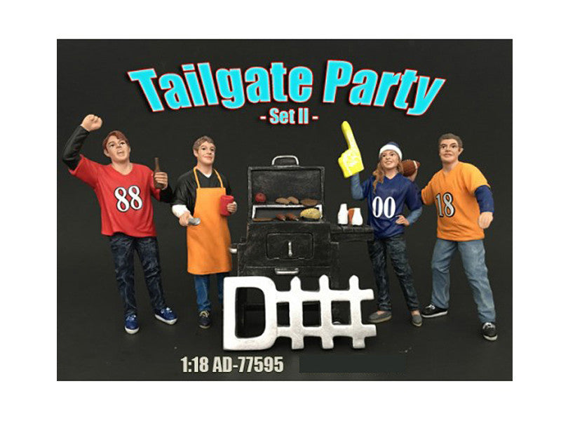 Tailgate Party Set II 4 Piece Figure Set For 1:18 Scale Models by American Diorama LuxuryLifeWay Online Store