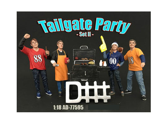 Tailgate Party Set II 4 Piece Figure Set For 1:18 Scale Models by American Diorama LuxuryLifeWay Online Store