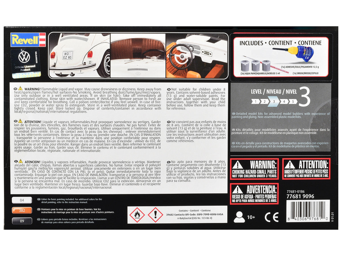Level 3 Model Kit 1968 Volkswagen Beetle All-Included Kit 1/32 Scale Model by Revell LuxuryLifeWay Online Store