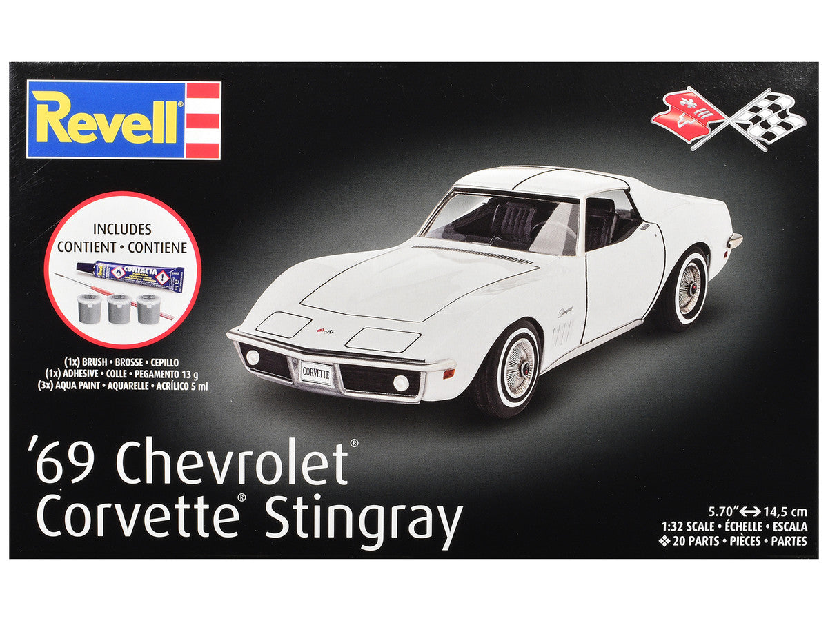 Level 3 Model Kit 1969 Chevrolet Corvette Stingray All-Included Kit 1/32 Scale Model by Revell LuxuryLifeWay Online Store