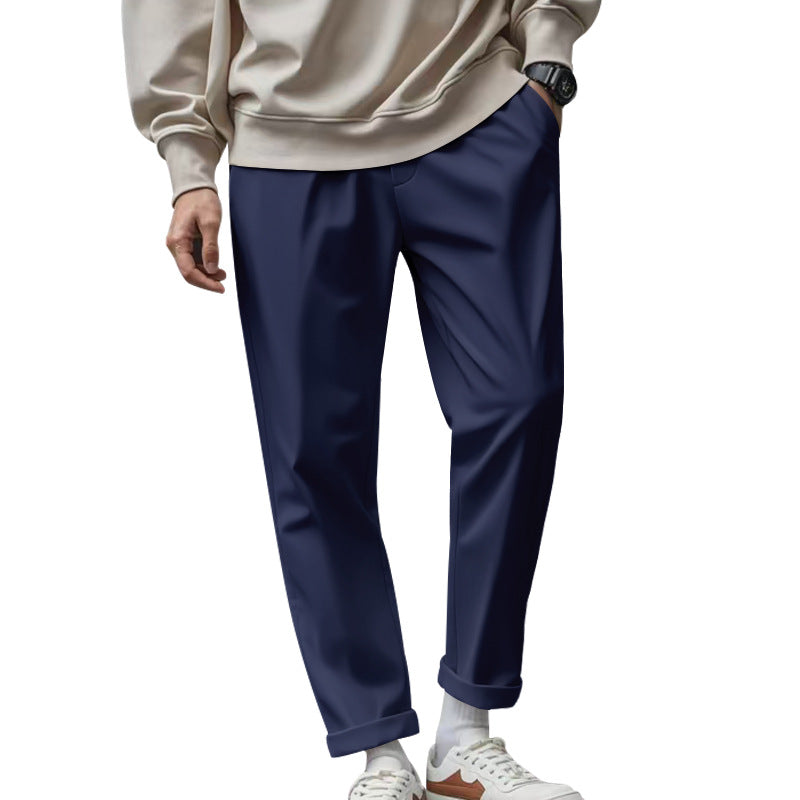 Men's Trousers With Pockets Casual Loose Comfortable Quick-drying Waist-tied Pants NorixaFashion.com