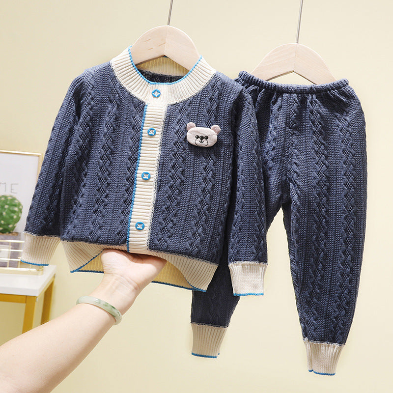 Two-piece Cardigan Jackets For Boys And Girls NorixaFashion.com