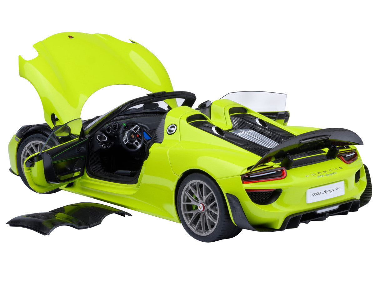 Porsche 918 Spyder "Weissach Package" Acid Green 1/18 Model Car by Autoart LuxuryLifeWay Online Store