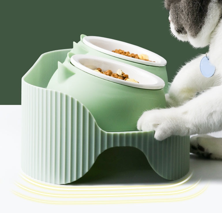 Pet Cat Bowl Ceramic Food Bowl Protect Cervical Spine Food Bowl Food Bowl Pets Fashion