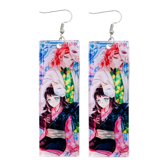 Acrylic Tanjiro Earrings Pi-Mart