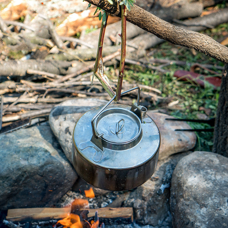 Outdoor Self-driving Camping Stainless Steel Kettle PearlNestDecor.com