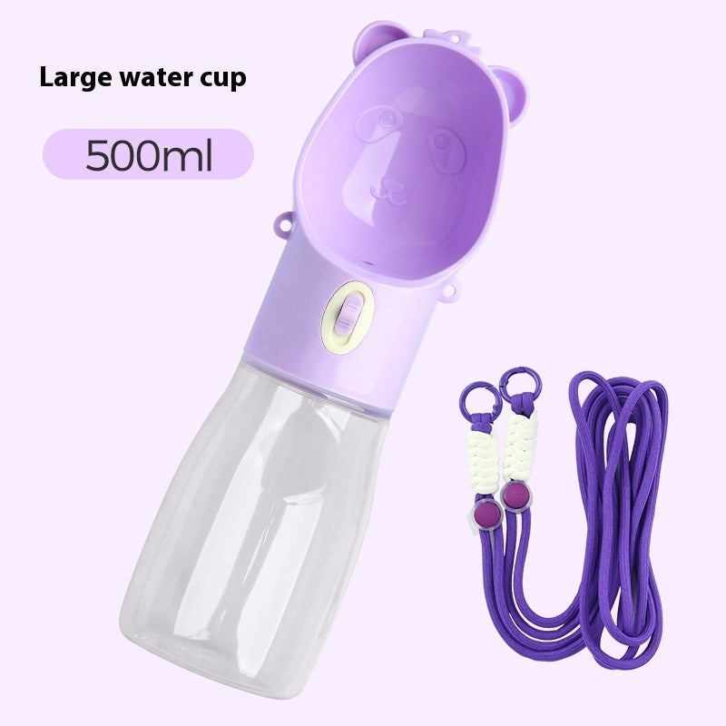 2 In 1 Portable Dog Water Bottle For Small Big Dogs Cat Outdoor Leak-proof Puppy Drinking Bowl With Food Container Pets Feeder Pet Products Pets Fashion