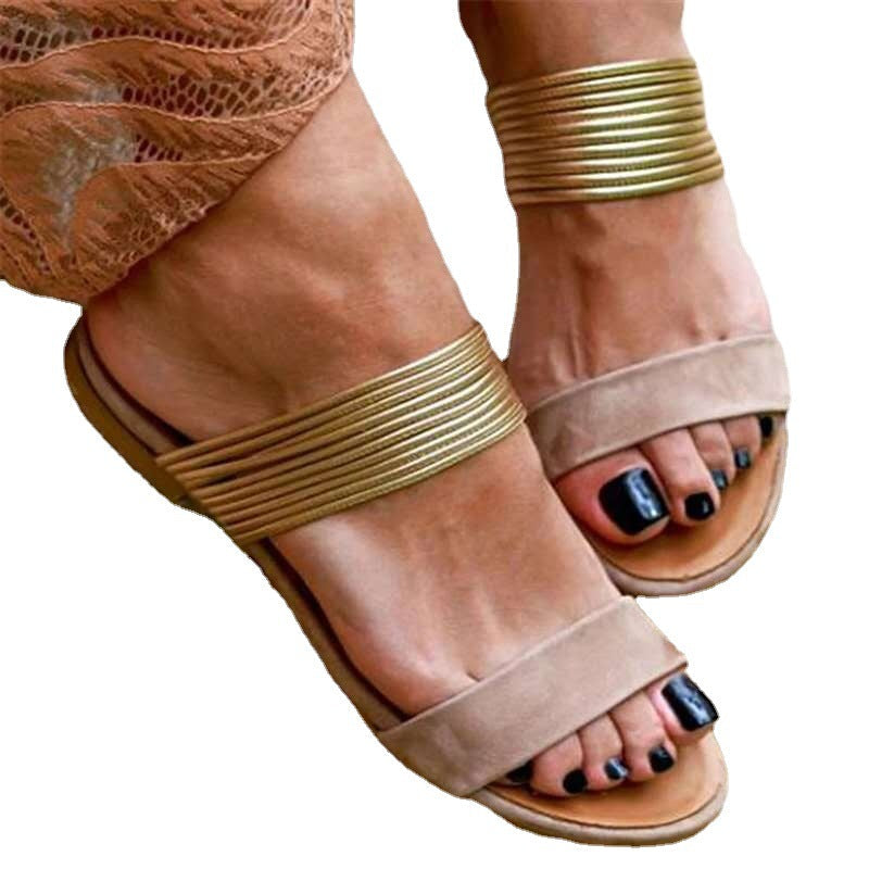 Large Size Women's Flat Sandals Slippers LadyShow.Store