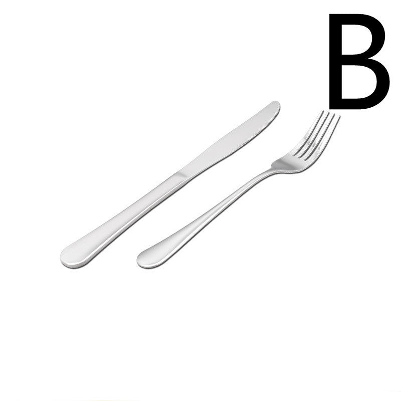 Thickened Stainless Steel Steak Knife And Fork Set