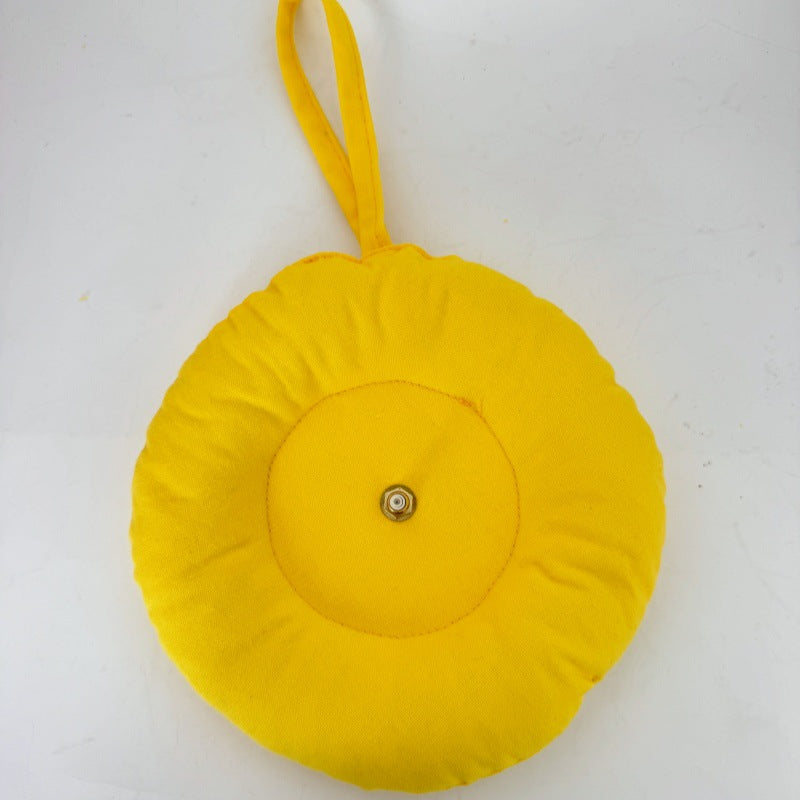 Fabric Clock Handmade Creative Cloth Heat Transfer Sticker Silent Creative Wall Clock PearlNestDecor.com