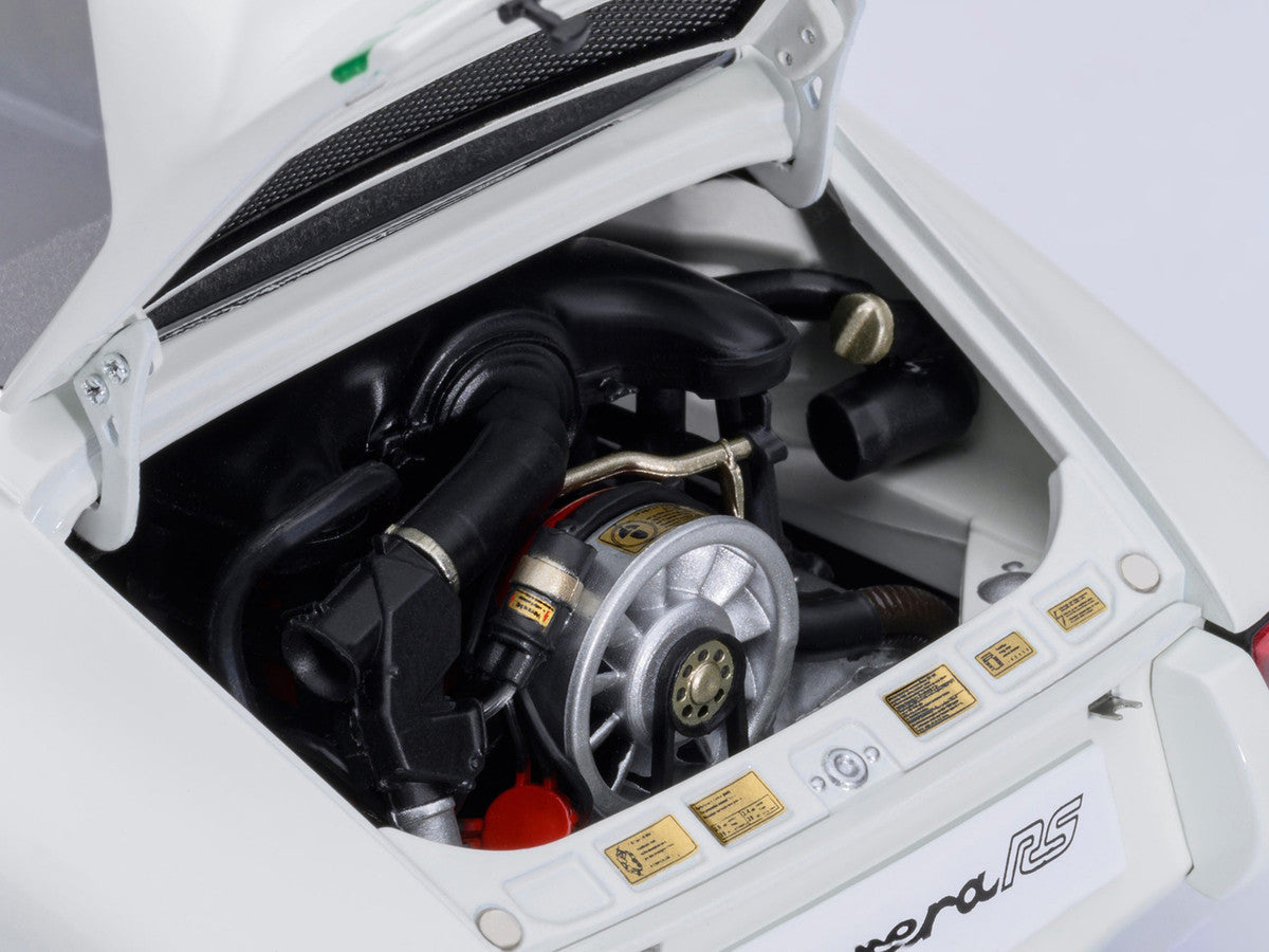 Porsche 911 Carrera 2.7 RS Grand Prix White with Green Stripes and Wheels 1/18 Model Car by Autoart LuxuryLifeWay Online Store
