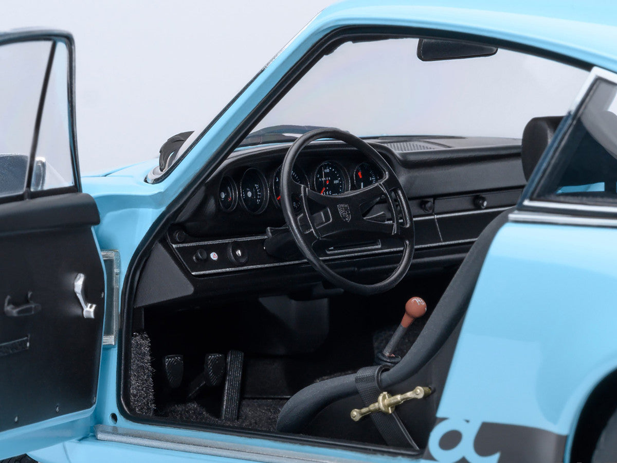 Porsche 911 Carrera 2.7 RS Gulf Blue with Black Stripes and Wheels 1/18 Model Car by Autoart LuxuryLifeWay Online Store
