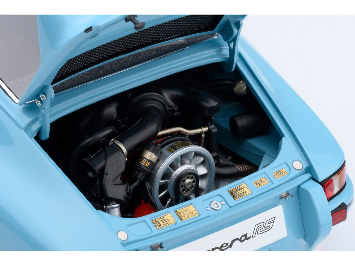 Porsche 911 Carrera 2.7 RS Gulf Blue with Black Stripes and Wheels 1/18 Model Car by Autoart LuxuryLifeWay Online Store