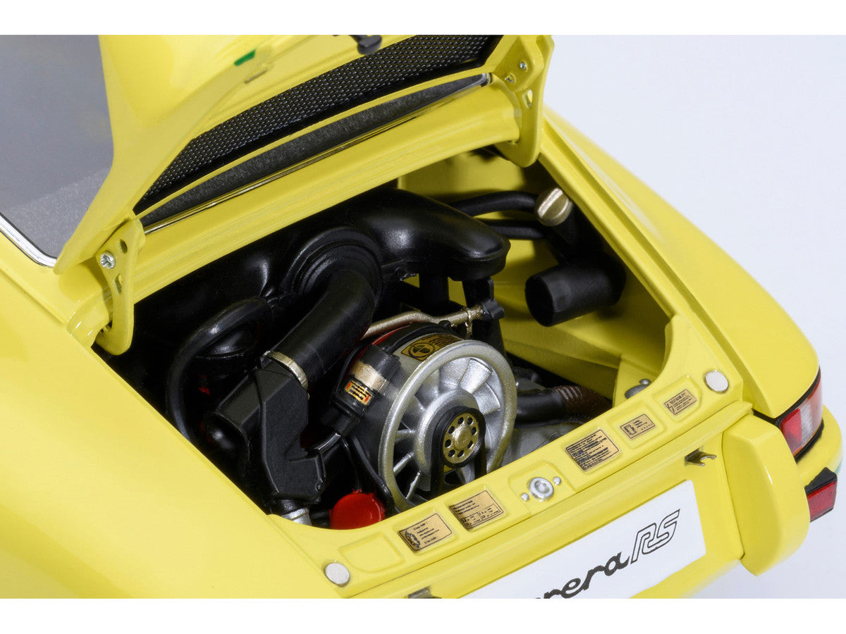 Porsche 911 Carrera 2.7 RS Light Yellow with Green Stripes and Wheels 1/18 Model Car by Autoart LuxuryLifeWay Online Store
