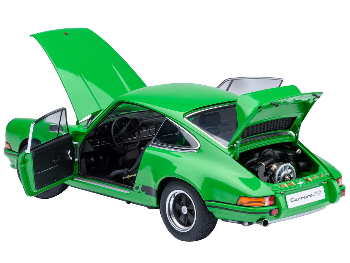 Porsche 911 Carrera 2.7 RS Viper Green with Black Stripes and Wheels 1/18 Model Car by Autoart LuxuryLifeWay Online Store