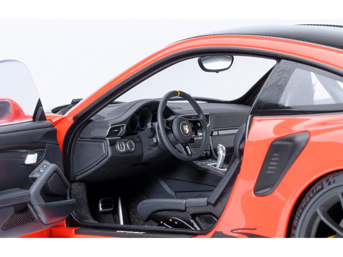 Porsche 911 (991.2) GT3 RS Weissach Lava Orange with Carbon Hood and Top 1/18 Model Car by Autoart LuxuryLifeWay Online Store