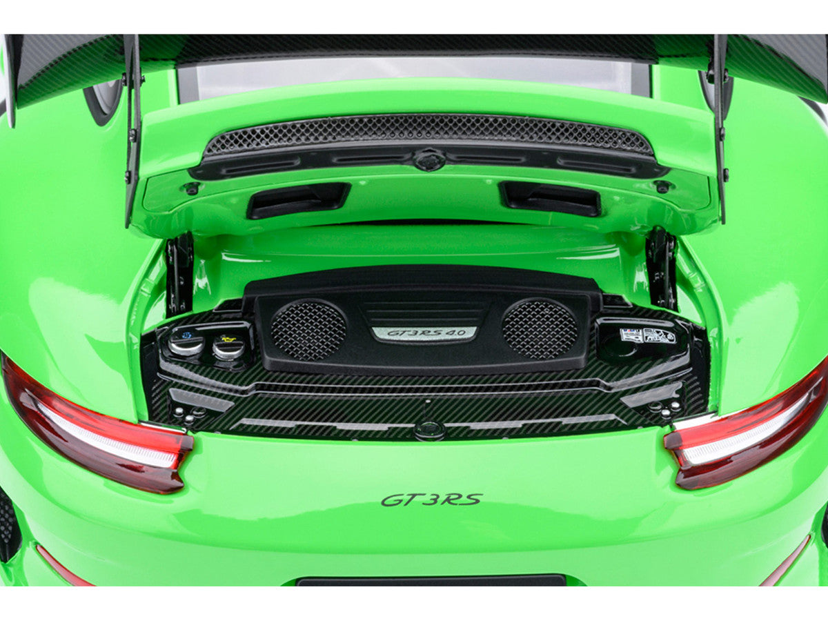 Porsche 911 (991.2) GT3 RS Weissach Lizard Green with Carbon Hood and Top 1/18 Model Car by Autoart LuxuryLifeWay Online Store