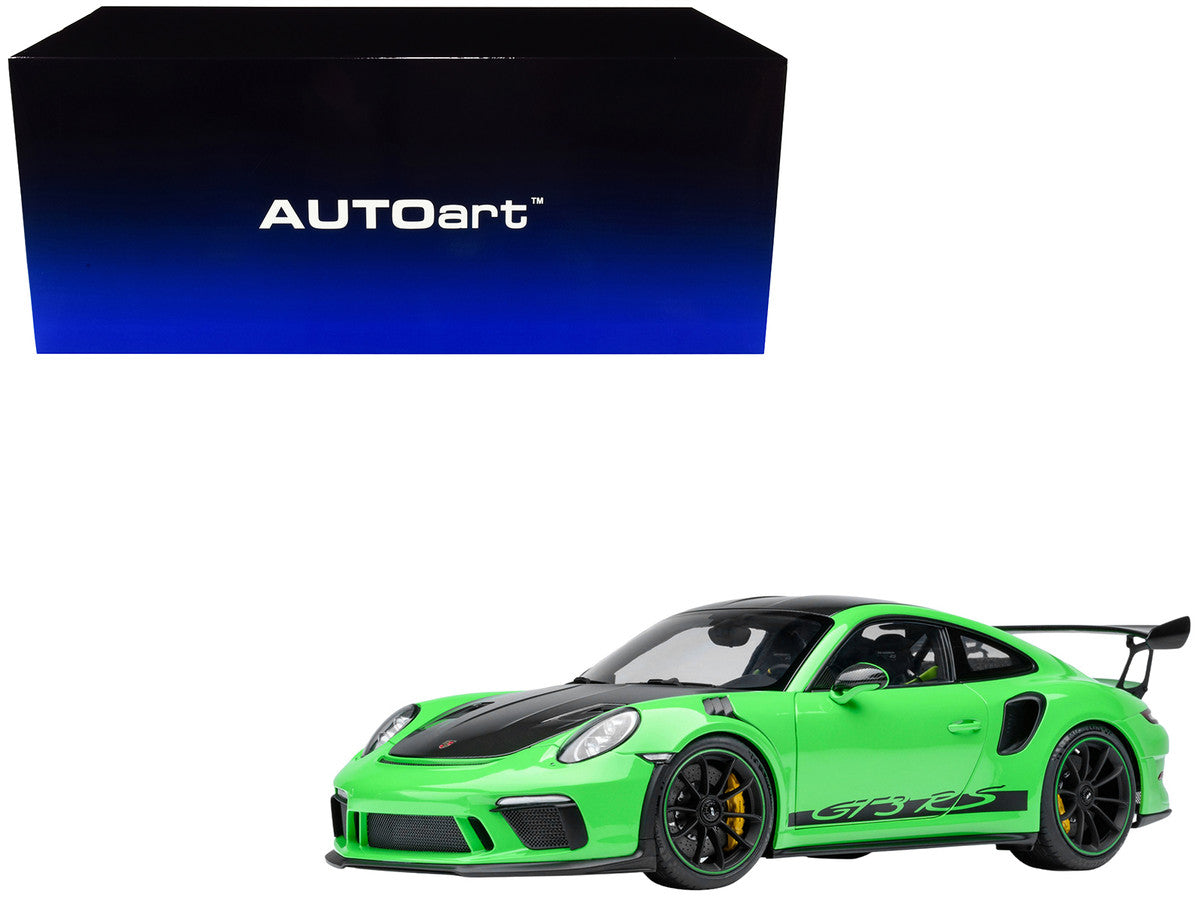 Porsche 911 (991.2) GT3 RS Weissach Lizard Green with Carbon Hood and Top 1/18 Model Car by Autoart LuxuryLifeWay Online Store