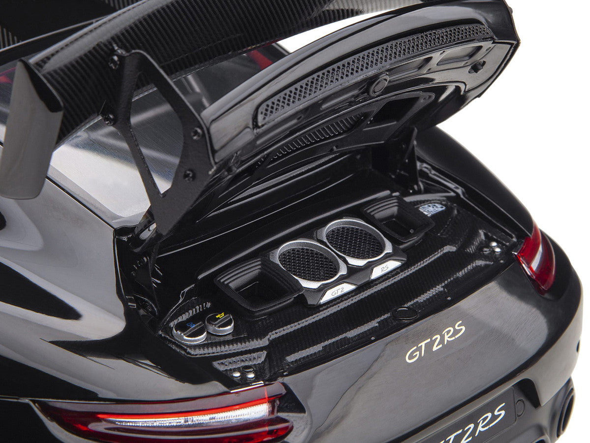 Porsche 911 (991.2) GT2 RS Weissach Package Black with Carbon Stripes 1/18 Model Car by Autoart LuxuryLifeWay Online Store
