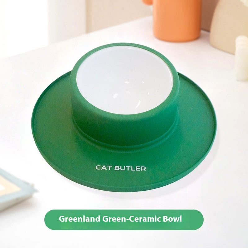 Cat And Dog Bowl Silicone Stainless Steel Pet Non-slip Leak-proof Pets Fashion