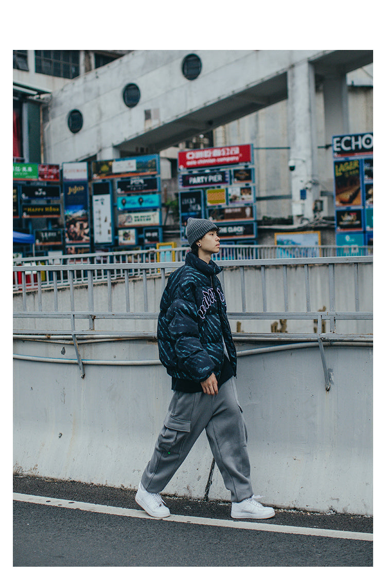 Men's National Tide Padded Jacket Winter Thickened Baseball Jacket Best YouTube Store