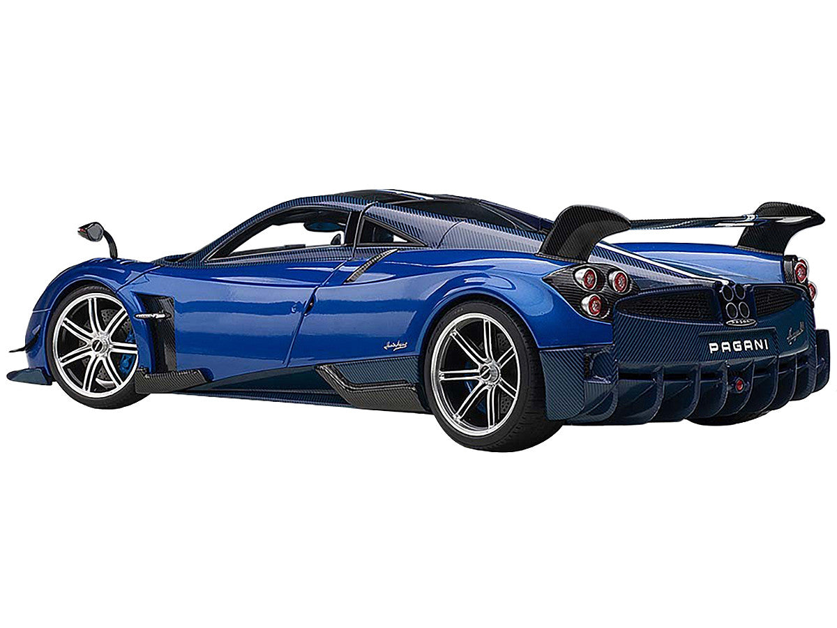 Pagani Huayra BC Blu Francia / Candy Blue Metallic with Carbon Accents 1/18 Model Car by Autoart LuxuryLifeWay Online Store