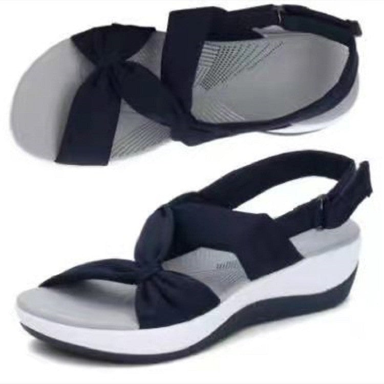 Women's Simple Fish Mouth Platform Roman Sandals LadyShow.Store