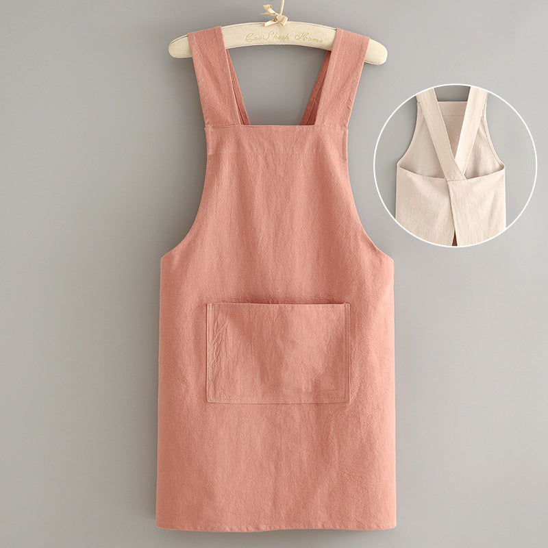 Canvas Breathable Cotton Linen Apron Household Kitchen Antifouling Wear-resistant PearlNestDecor.com
