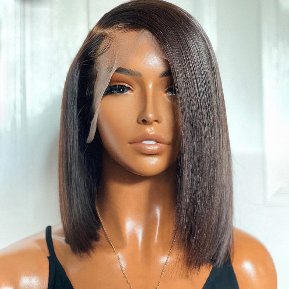 Super Double Drawn 13x4 Brown Lace Frontal Wig LadyShow.Store