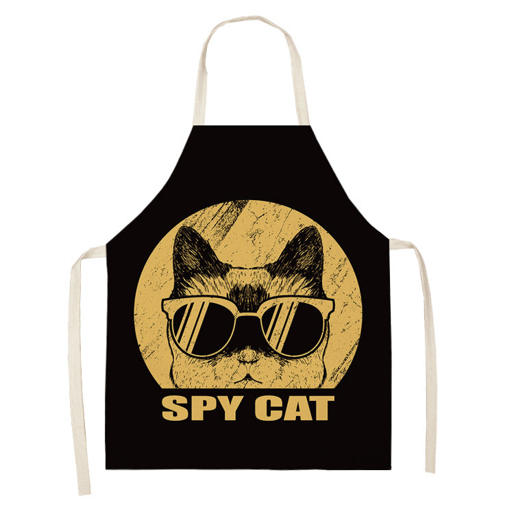 Explosive Animal Animation Multifunctional Kitchen Apron Cotton And Linen Apron PearlNestDecor.com