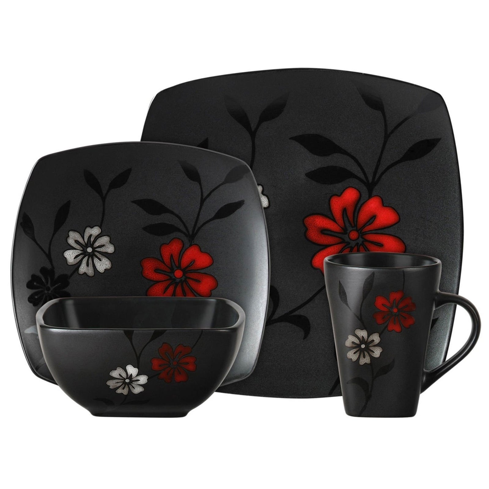 Gibson 16-Piece Evening Blossom Dinnerware Set LuxuryLifeWay Online Store