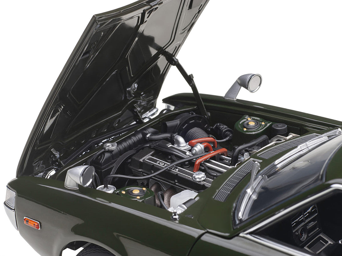 1973 Toyota Celica Liftback 2000GT (RA25) RHD (Right Hand Drive) Moss Green 1/18 Model Car by Autoart LuxuryLifeWay Online Store