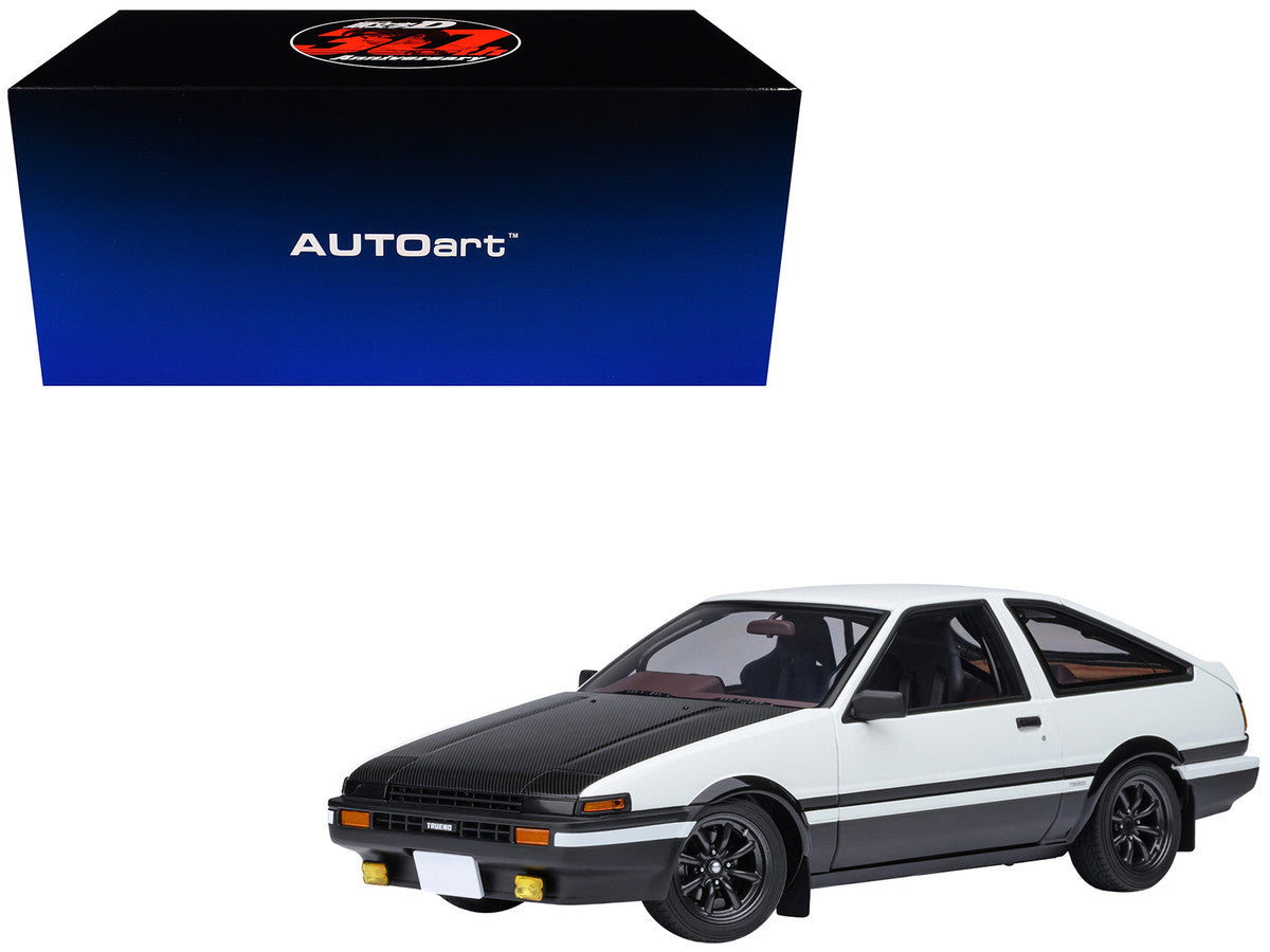 Toyota Sprinter Trueno (AE86) RHD (Right Hand Drive) "Project D Final Version" White with Carbon Hood "Initial D" (1995-2013) TV Series "30th Anniversary" 1/18 Model Car by Autoart LuxuryLifeWay Online Store