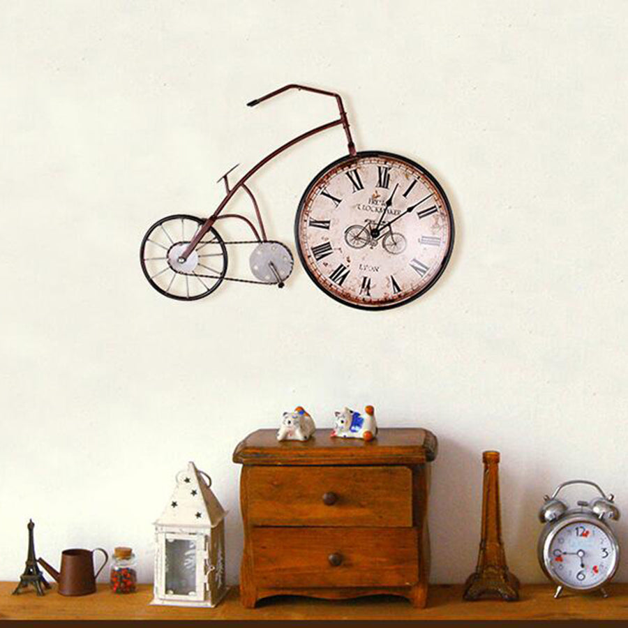 Creative bicycle wall clock PearlNestDecor.com