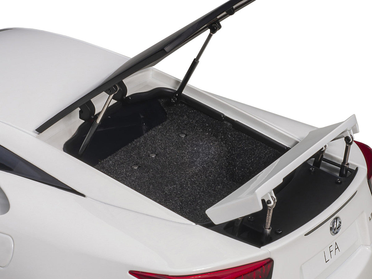 Lexus LFA Whitest White with Red and Black Interior 1/18 Model Car by Autoart LuxuryLifeWay Online Store